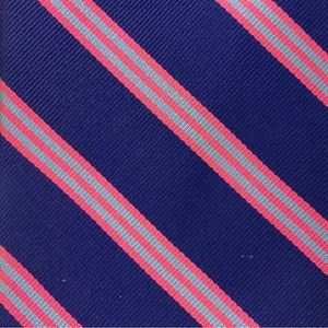 Brooks Brothers Makers Navy & Hot Pink Striped Silk Tie
